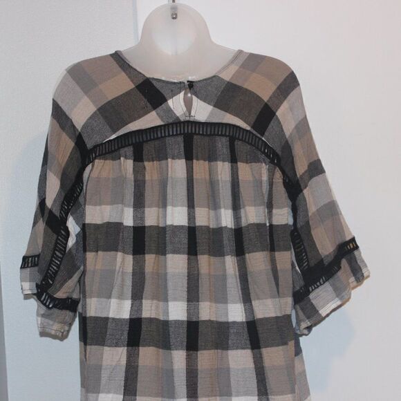 Maeve / Anthropologie Plaid Oversized Tunic Size Small - Picture 10 of 14